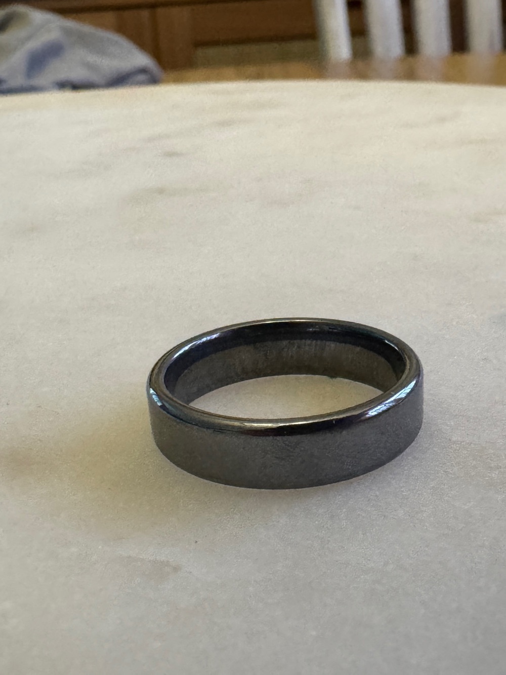 Men's Black Tungsten Comfort-Fit Ring